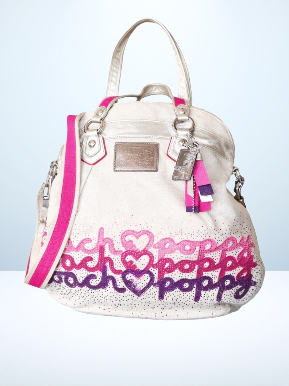 Coach Poppy Heart Poppy Large Highlight Tote Bag